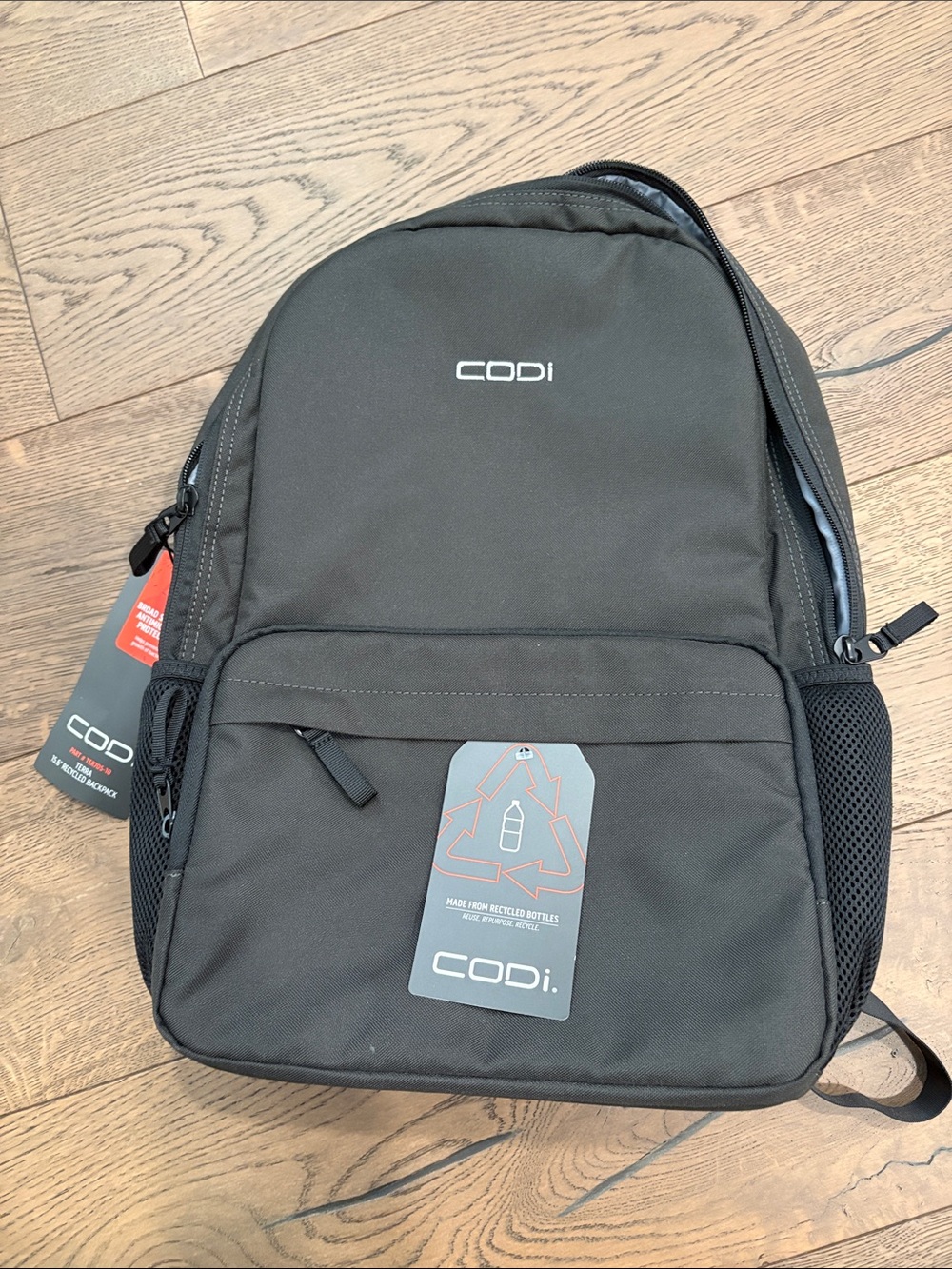 CODi Terra Recycled 15.6” Laptop Black Backpack